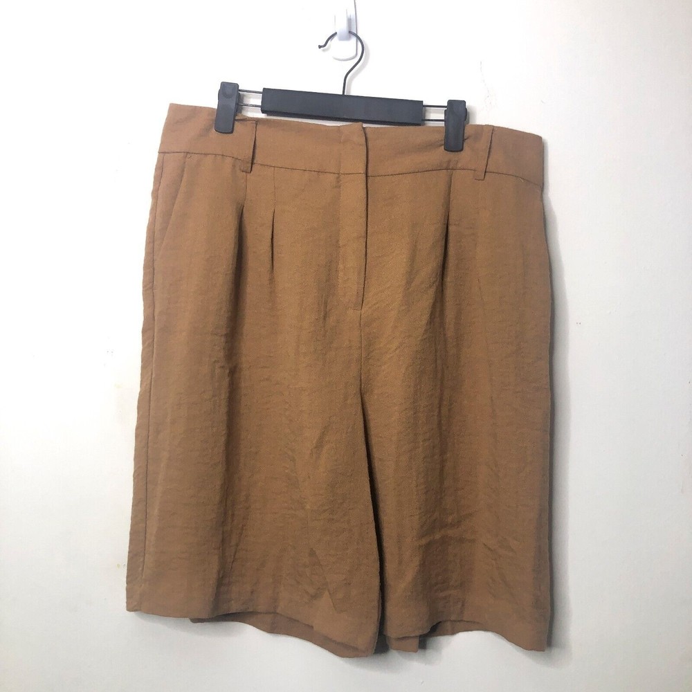 Vero Moda Women's US 12 High Waisted Shorts, Tan/Light Brown
